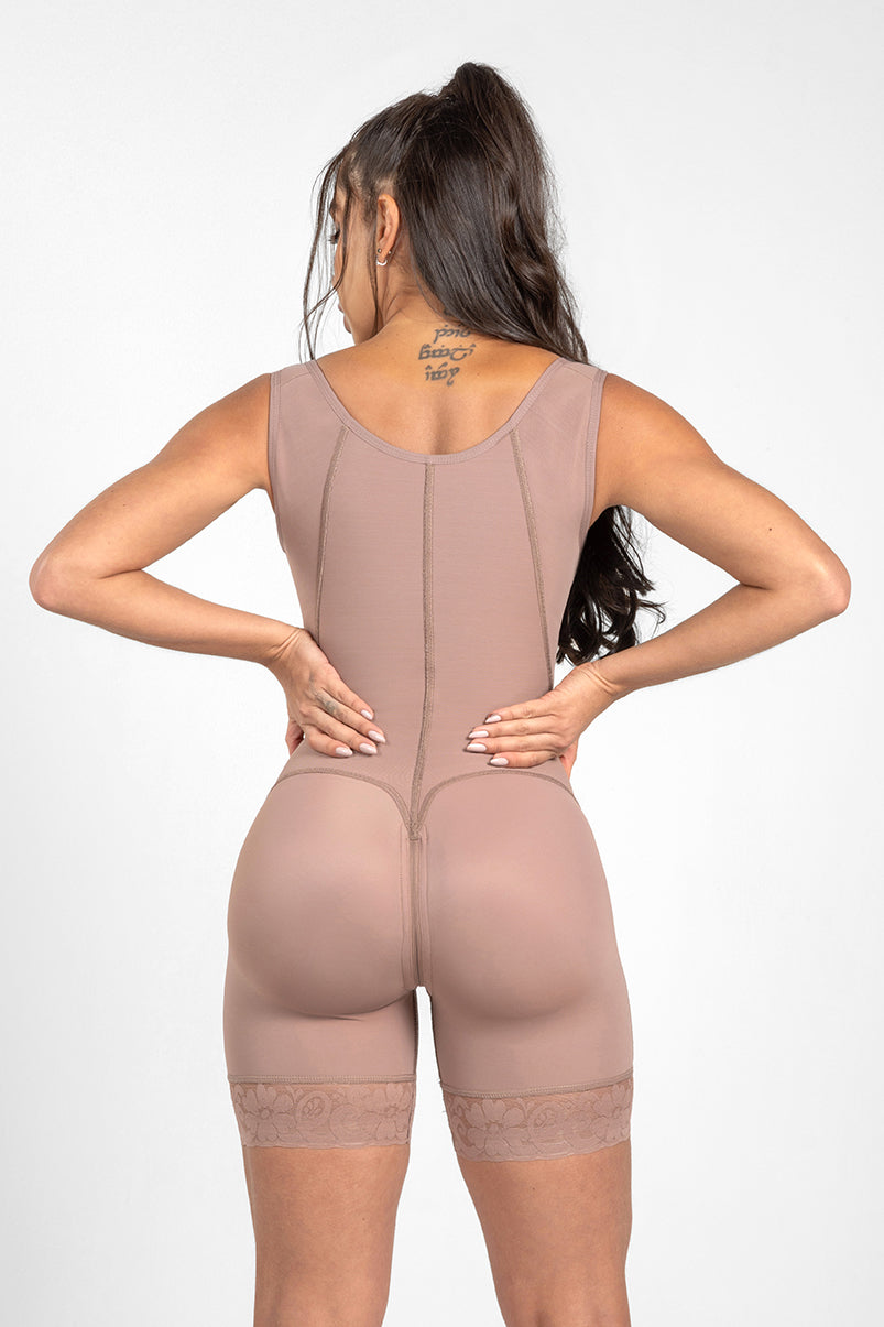 Perfect Butt Zipper Bodysuit Cocoa