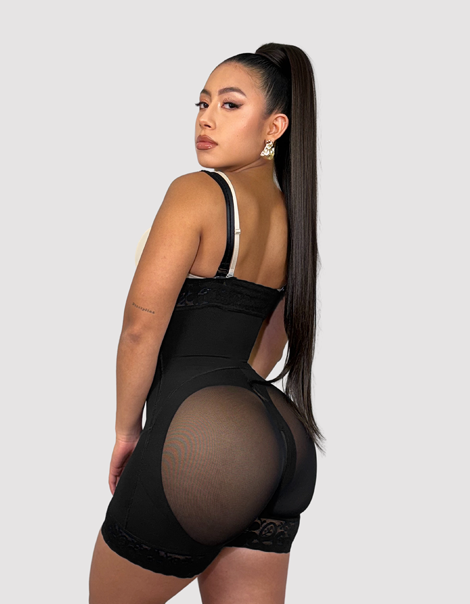 Melange Contour Strapless Black