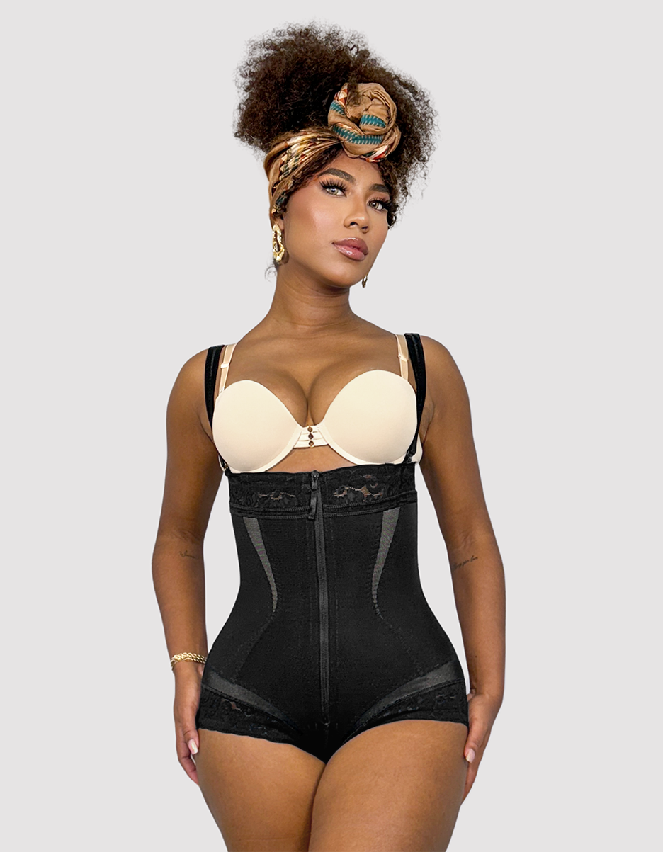Melange Illusion Zipper Strapless