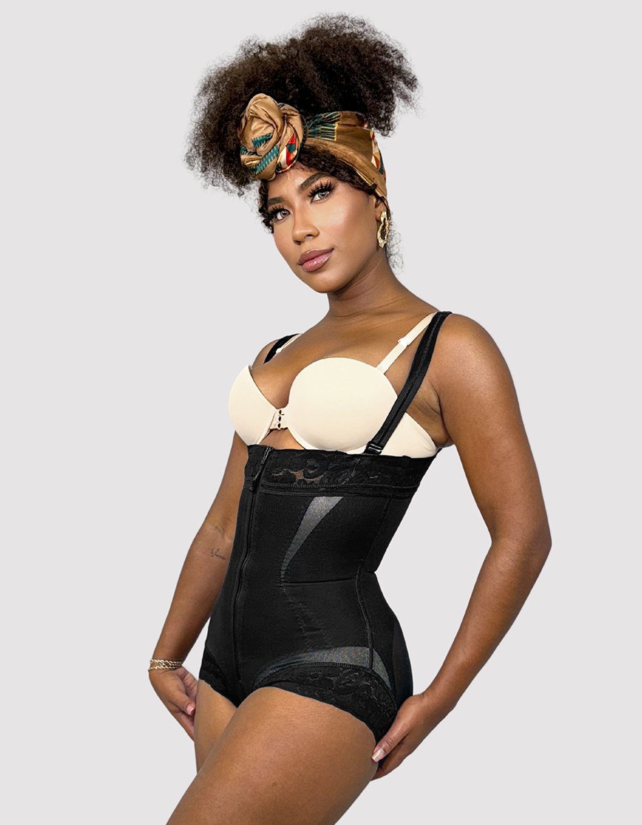 Melange Illusion Zipper Strapless